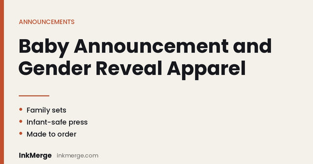 Custom Baby Announcement and Gender Reveal Apparel With DTF - InkMerge