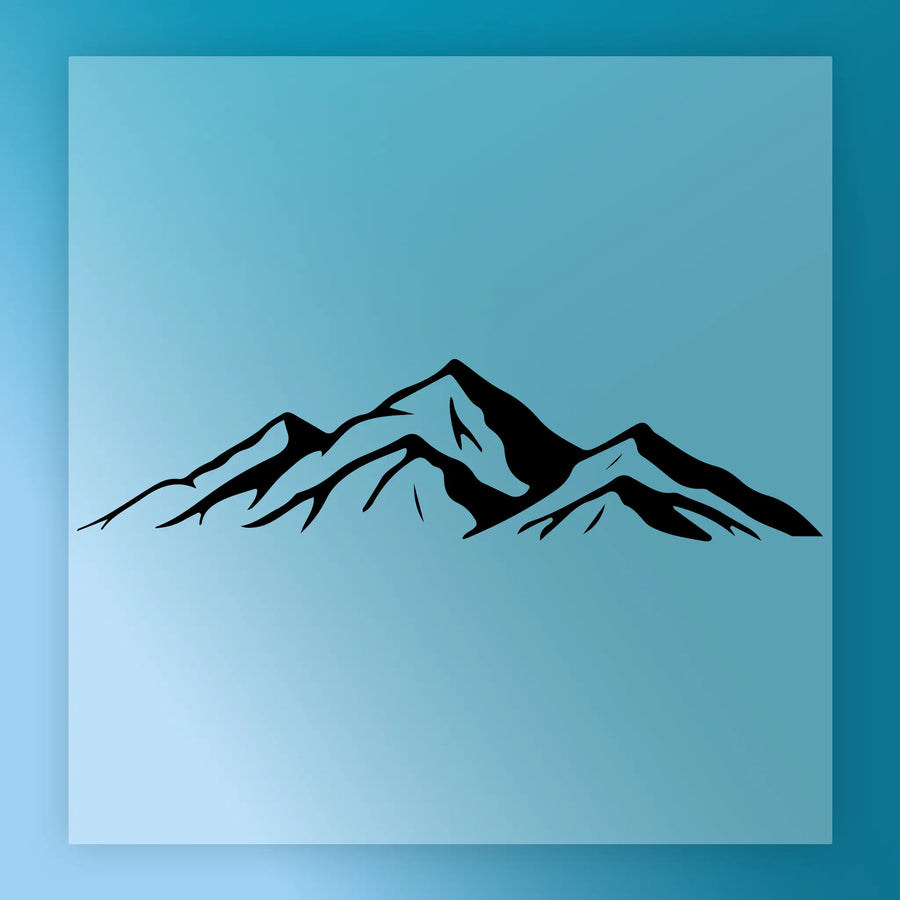 Minimalist Mountain Range Adventure DTF Transfer - InkMerge Heat Press Design