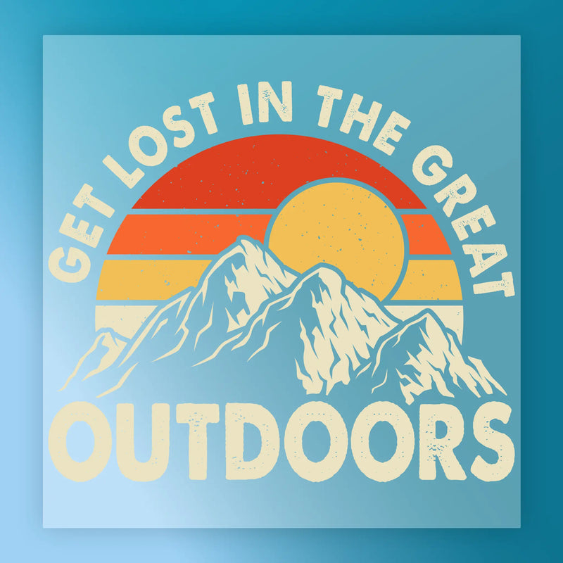 Take A Hike Retro Mountain Sunset - Ready to Press - InkMerge DTF Transfer