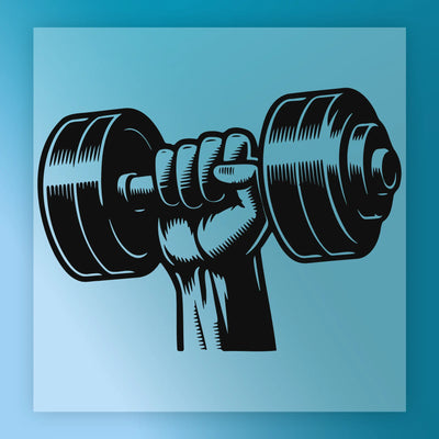 Strength and Determination Dumbbell Design - Ready to Press - InkMerge DTF Transfer