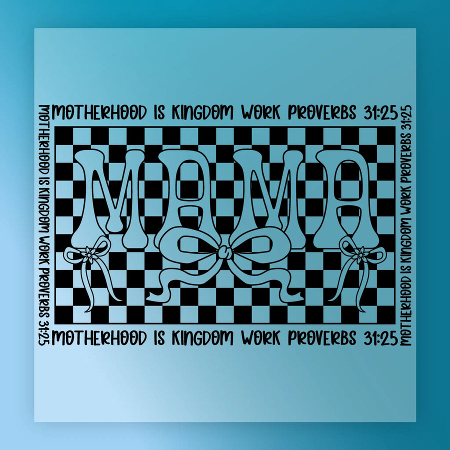 Motherhood Is Kingdom Work Proverbs 31:25 DTF Transfer - InkMerge Heat Press Design