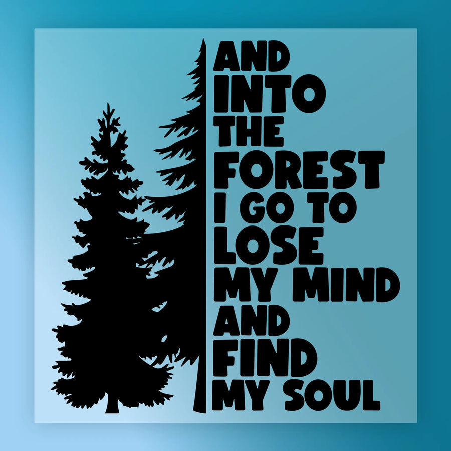 Into The Forest I Go Silhouette DTF Transfer - InkMerge Heat Press Design