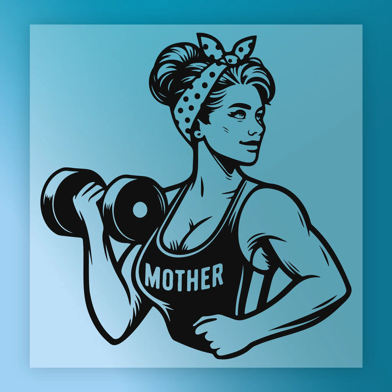 Empowered Mother Lifting Design - Ready to Press - InkMerge DTF Transfer
