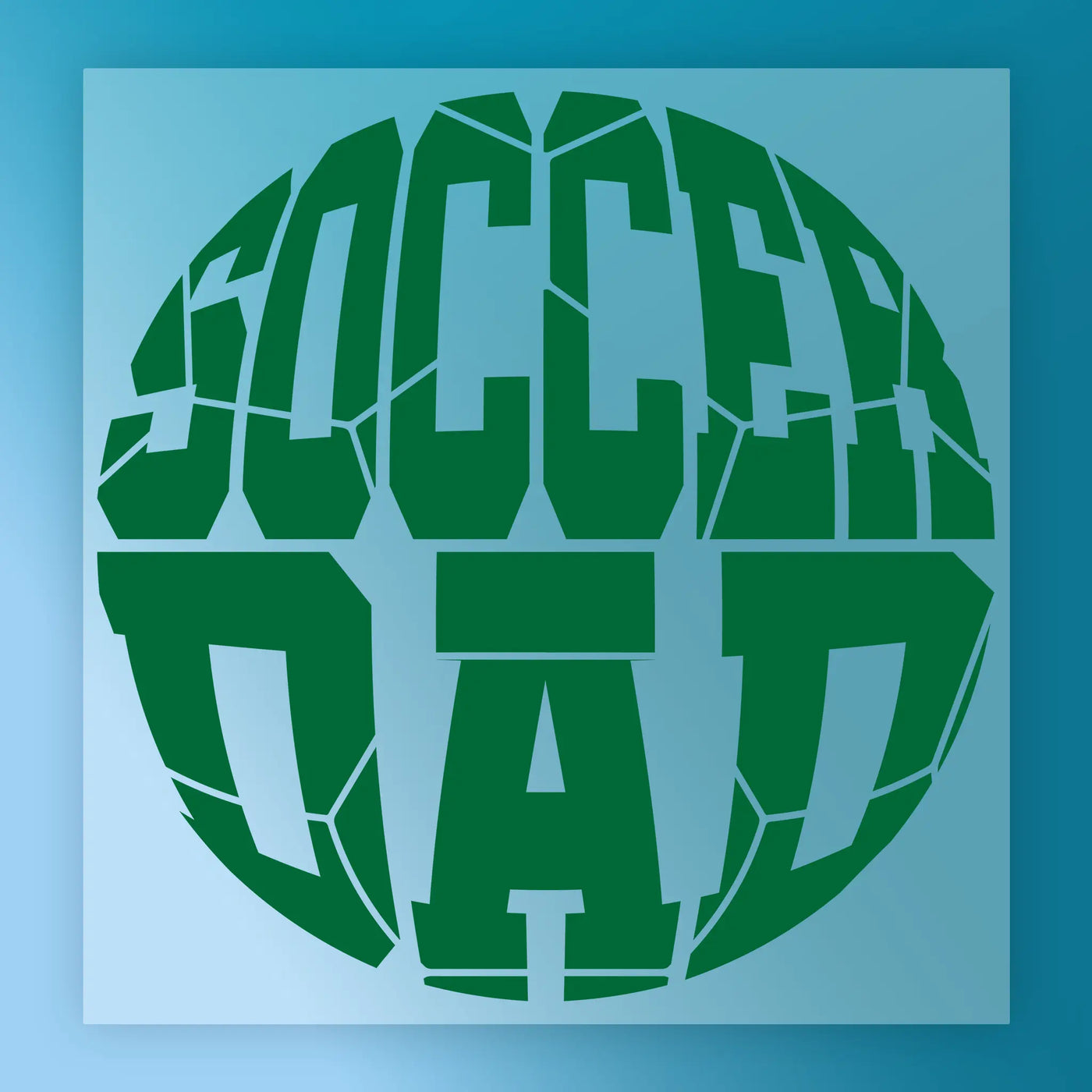 the word "SOCCER" in a circular arrangement, with the letters "O" and "C" being larger and more prominent than the other letters.
