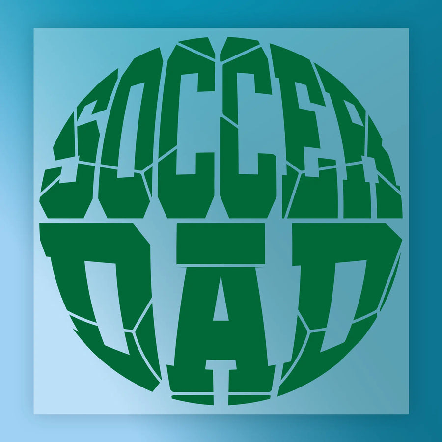 the word "SOCCER" in a circular arrangement, with the letters "O" and "C" being larger and more prominent than the other letters.
