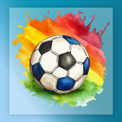 Soccer Watercolor Splash Design - Ready to Press - InkMerge DTF Transfer