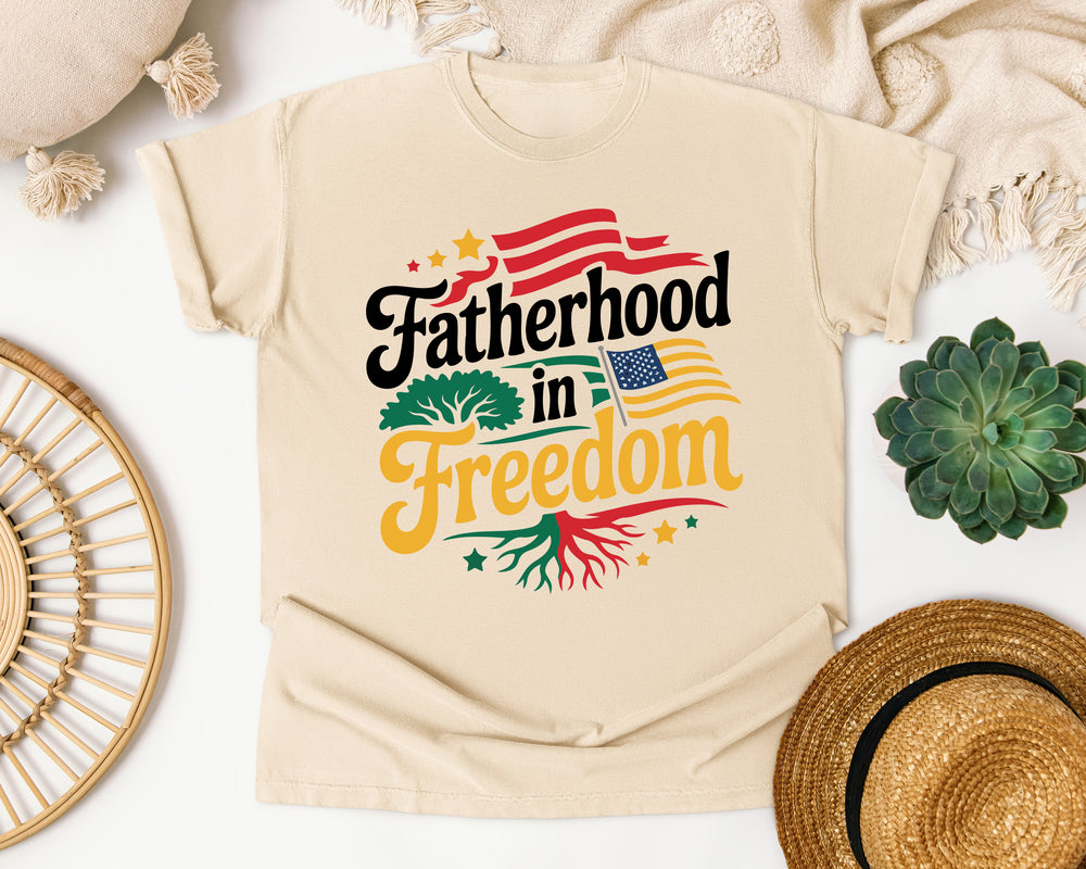 Strong Dad Free Man graphic tee in Ivory Comfort Colors 1717