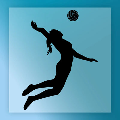 Female Volleyball Spike Silhouette - Ready to Press - InkMerge DTF Transfer