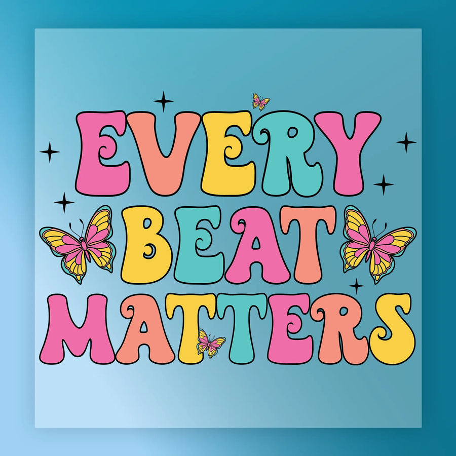 Every Beat Matters Retro Custom Design DTF Transfer - InkMerge Heat Press Design
