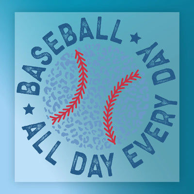 Baseball All Day Every Day Leopard Print - Heat Press Ready - InkMerge DTF Transfer