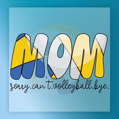 MOM Volleyball Pattern - Ready to Press - InkMerge DTF Transfer