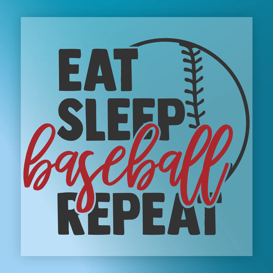 Eat Sleep Baseball Repeat DTF Transfer - InkMerge Heat Press Design