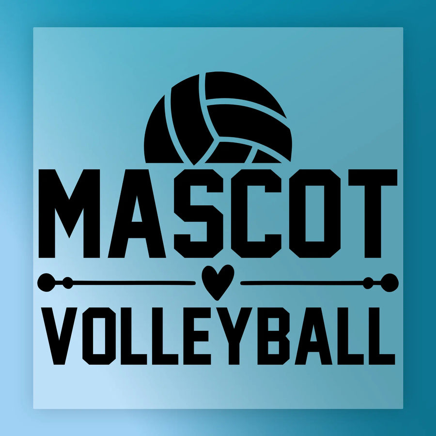 a logo for a volleyball team called "Mascot Volleyball".