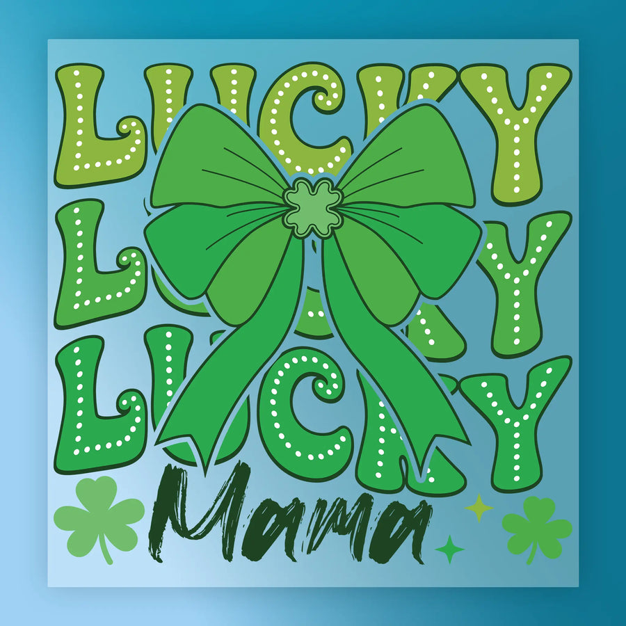Lucky Mama St Patrick's Day Design DTF Transfer - InkMerge Heat Press Design