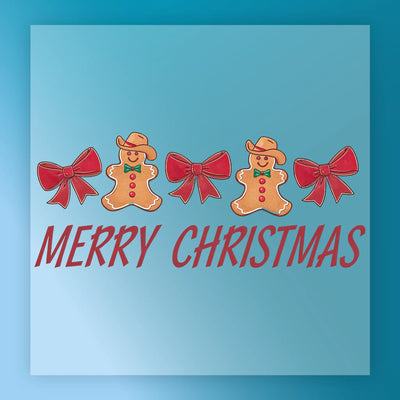 Western Gingerbread Cowboy Christmas - Ready to Press - InkMerge DTF Transfer