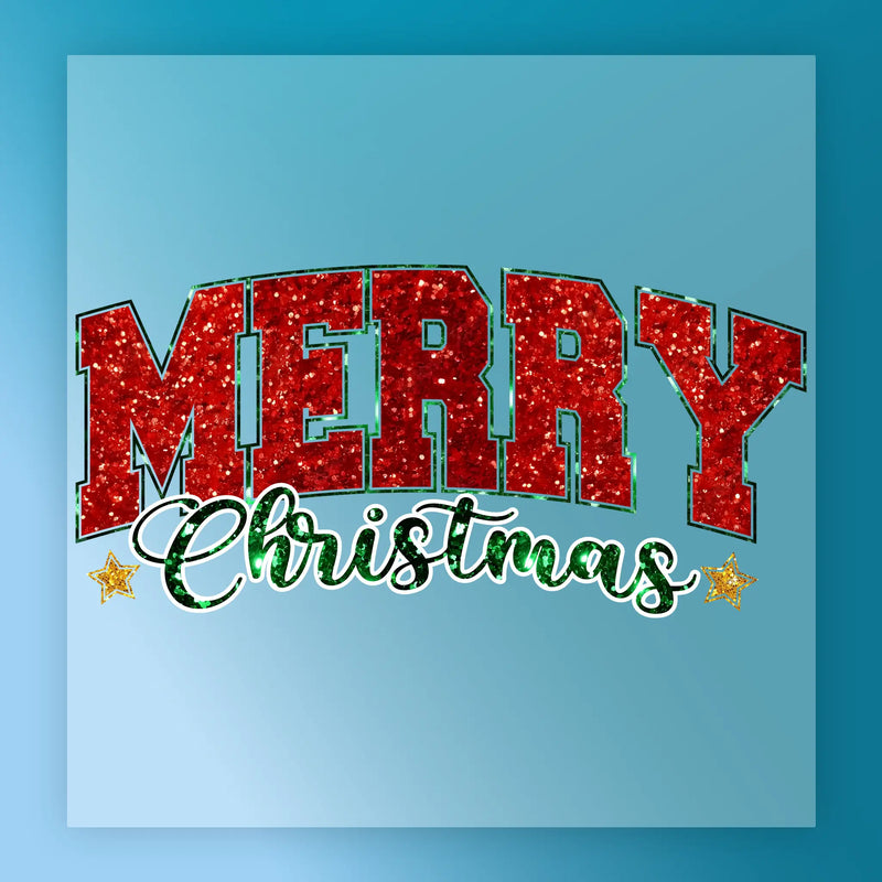 MERRY Christmas Festive Design - Ready to Press - InkMerge DTF Transfer
