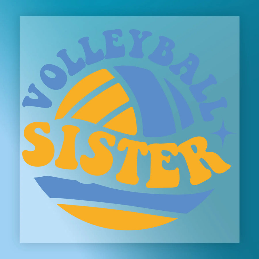 a vibrant logo for "Volleyball Sister".