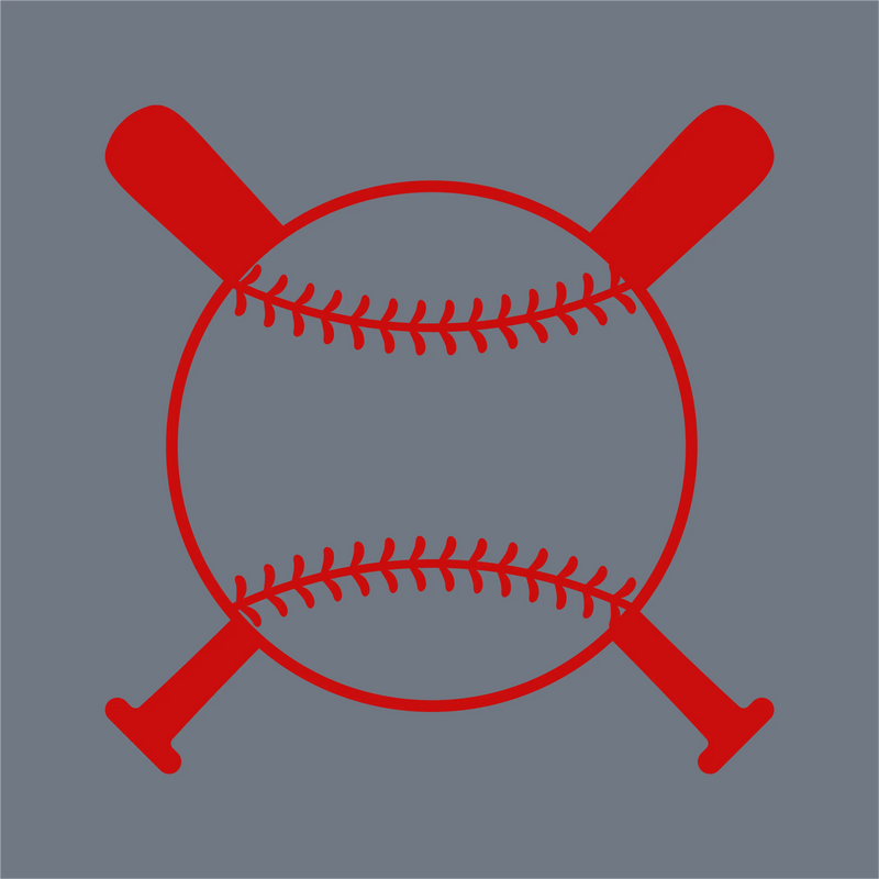 Baseball Crest Crossed Bats DTF Transfer – Ready to Press