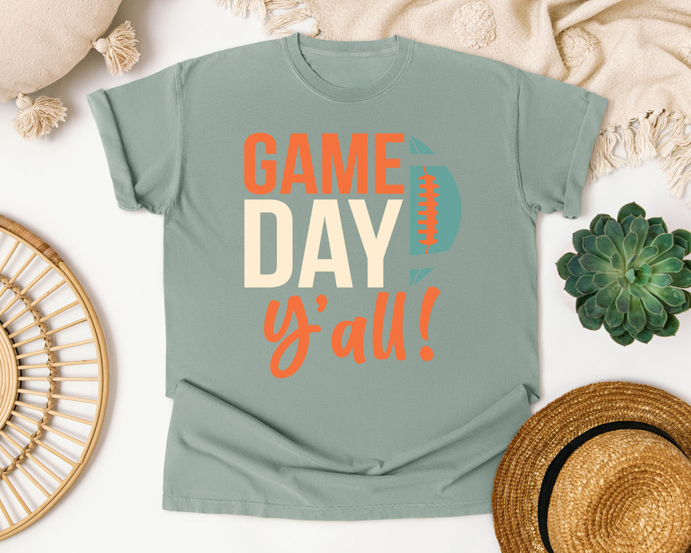 Game Day Yall Ball graphic tee in Bay