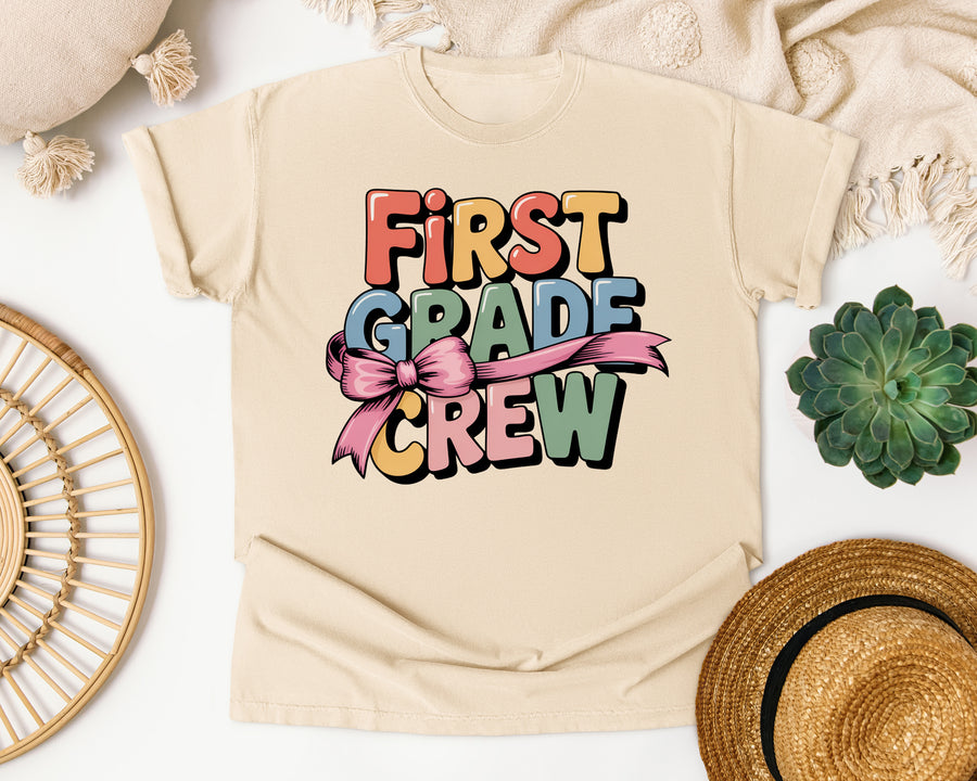 First Grade Crew graphic tee in Ivory