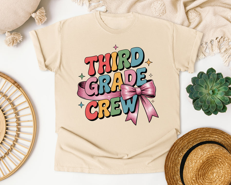 Third Grade Crew graphic tee in Ivory