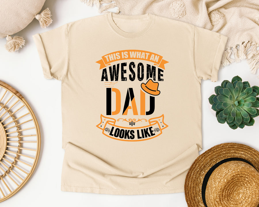 This Is What An Awesome Dad Looks Like Black graphic tee in Ivory