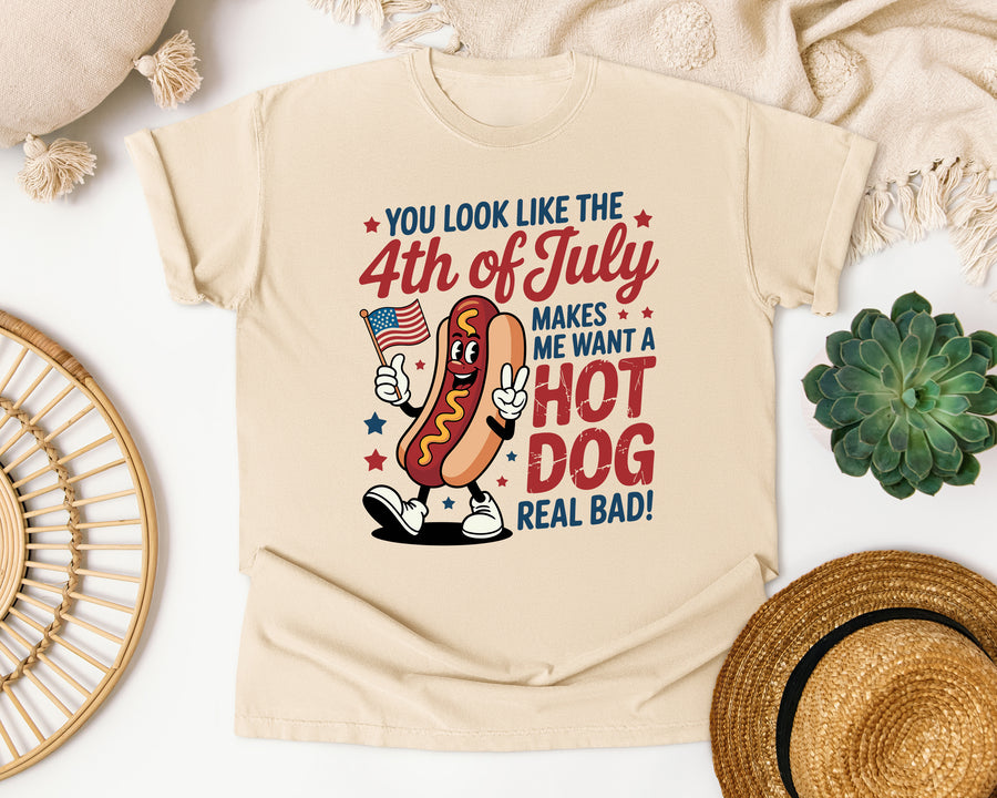 You Look Like The 4th Of July Grey graphic tee in Ivory