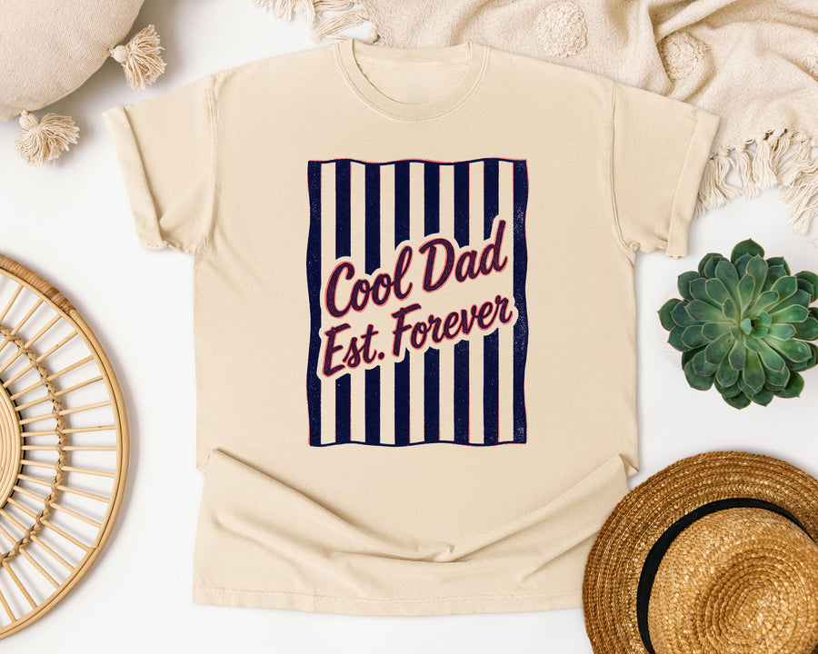 Cool Dad Est Forever Black graphic tee in Ivory