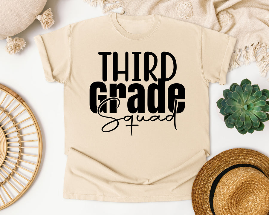 Third Grade Squad Bold graphic tee in Ivory