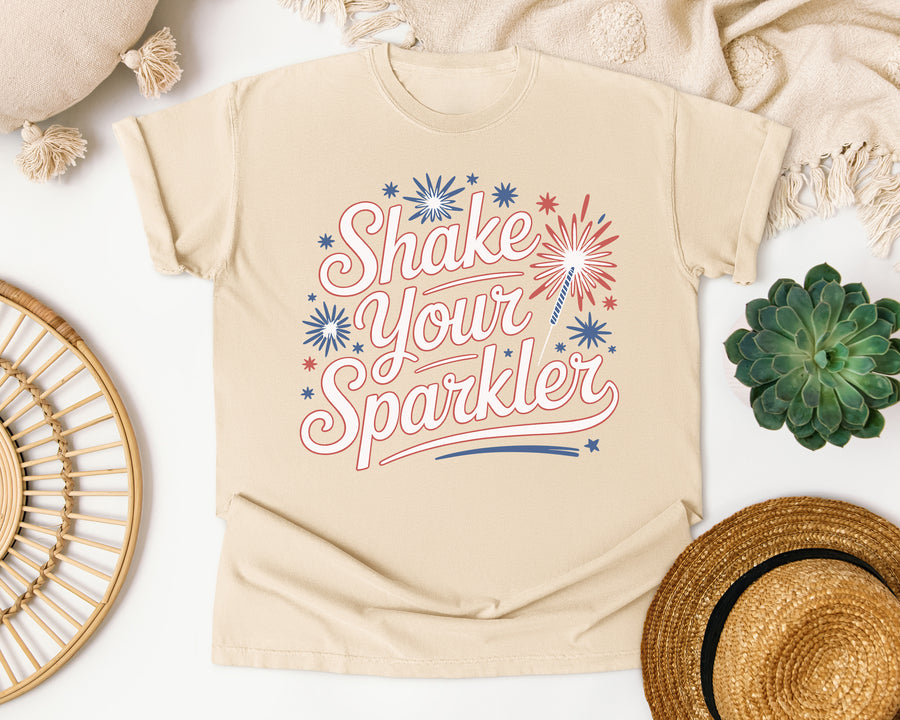 Shake Your Sparkler White 4 graphic tee in Ivory