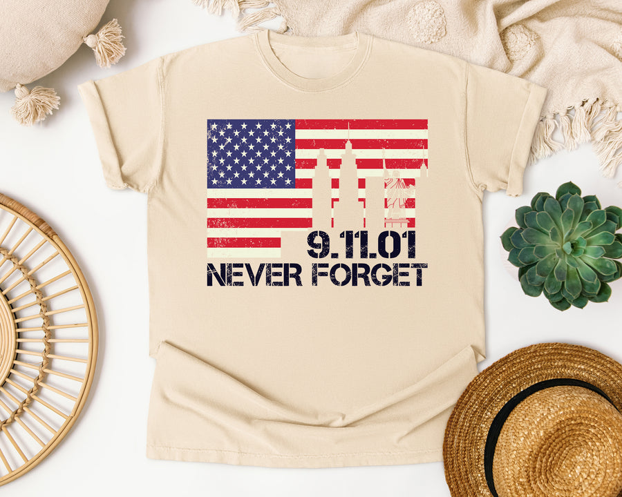 Never Forget Red 2 graphic tee in Ivory