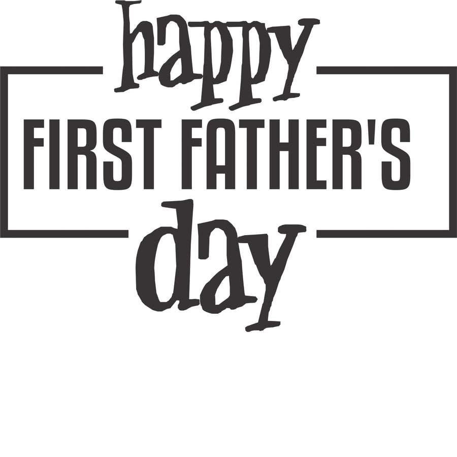 Happy First Father's Day Navy graphic tee in Ivory