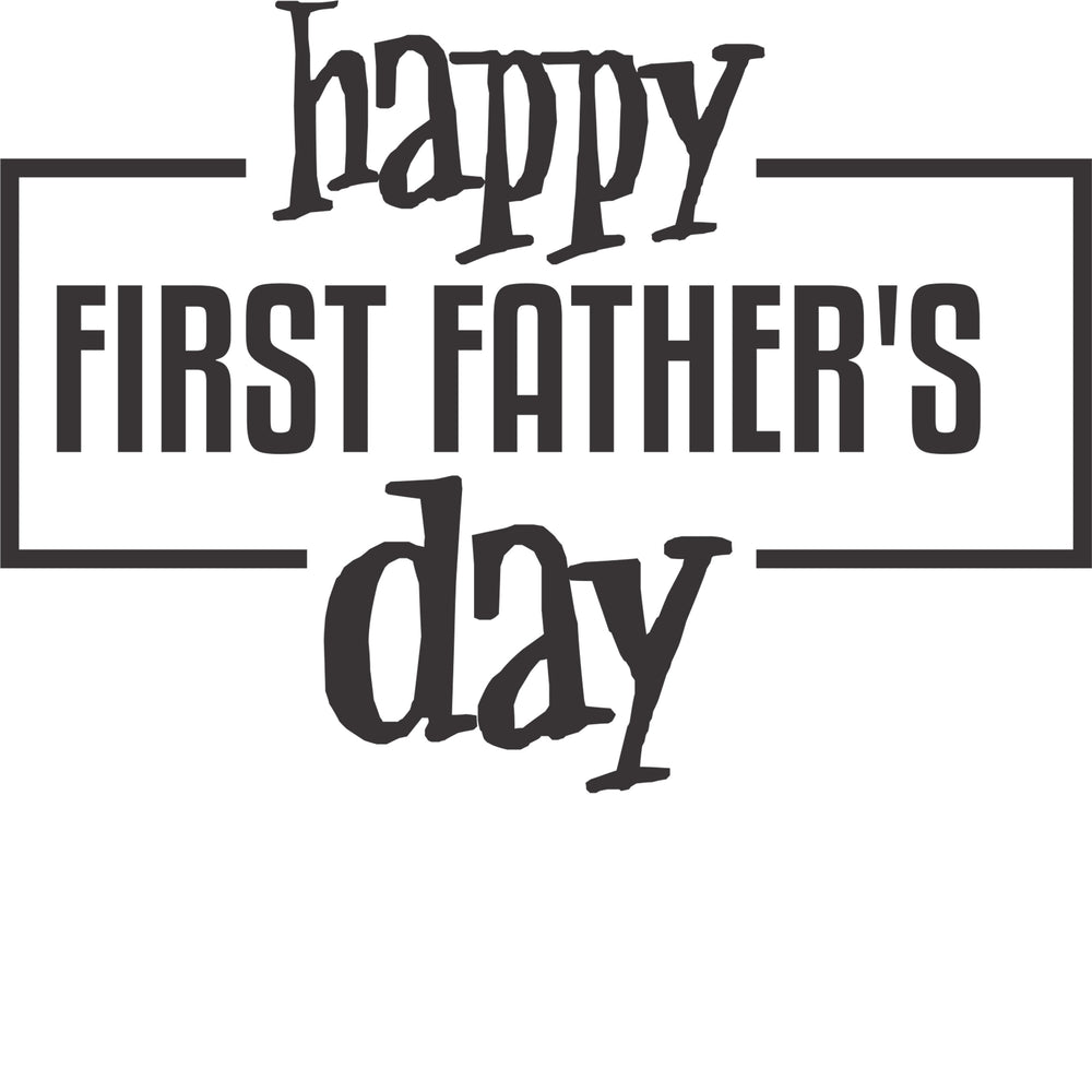 Happy First Father's Day Navy graphic tee in Ivory