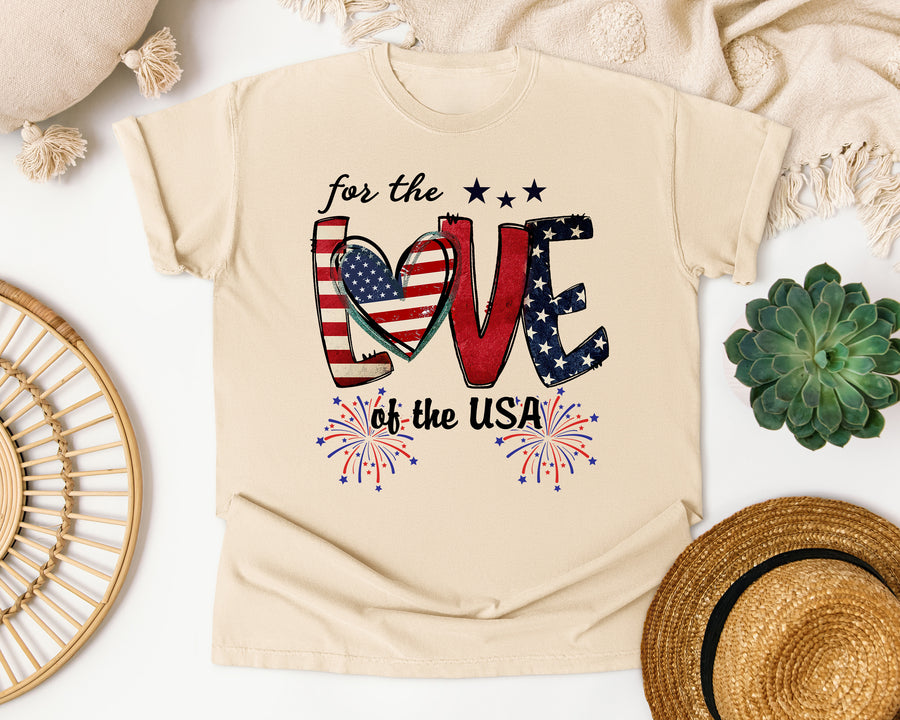 For The Love Of The USA graphic tee in Ivory