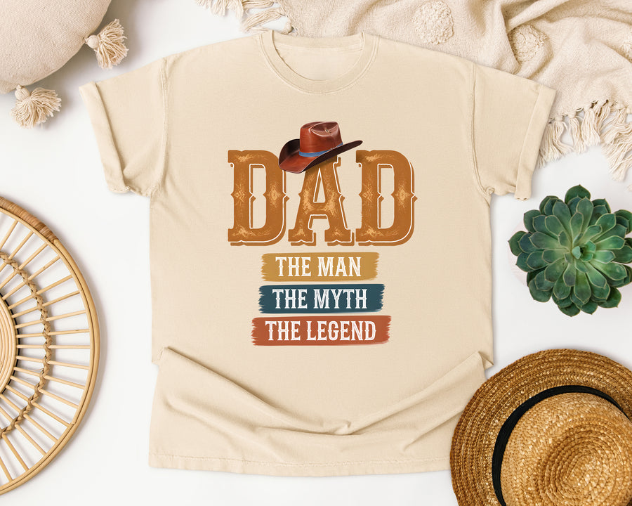 Dad The Man The Myth The Legend Orange graphic tee in Ivory