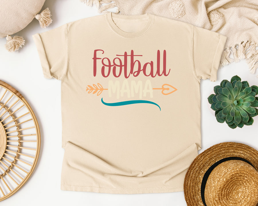 Football Mama Arrow Red graphic tee in Ivory