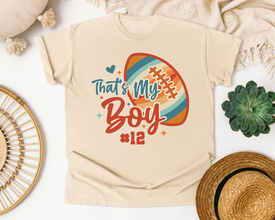 Thats My Boy Football 12 graphic tee in Ivory