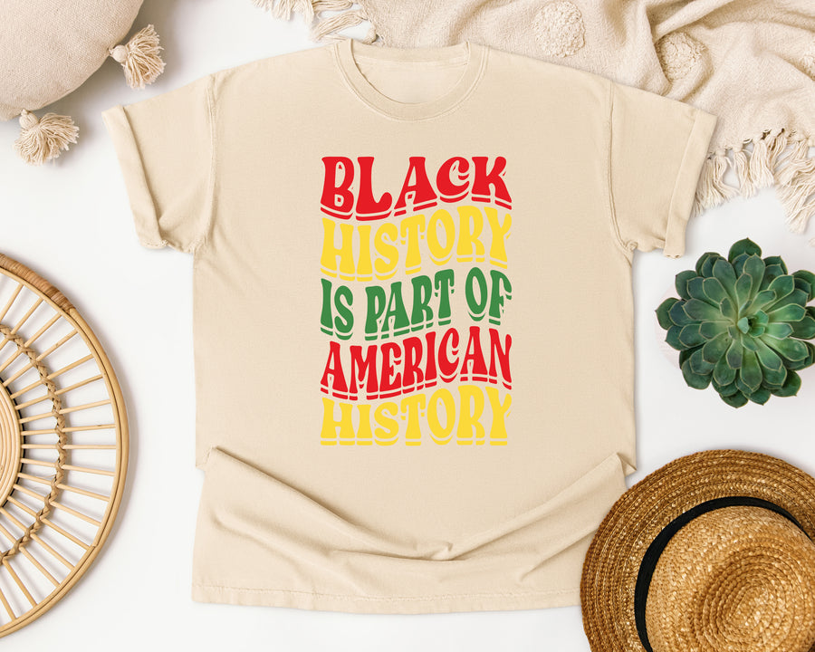 Black History American Pride graphic tee in Ivory Comfort Colors 1717