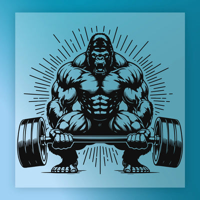 Gorilla Powerlifting Strength Design - Ready to Press - InkMerge DTF Transfer