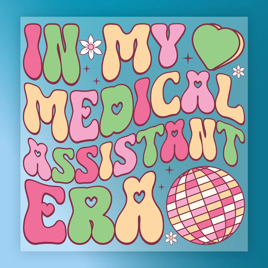 In My Medical Assistant Era Retro Design DTF Transfer - InkMerge Heat Press Design