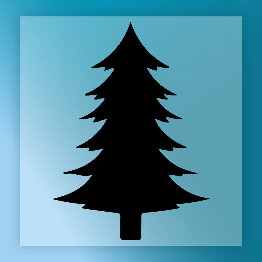 Minimalist Christmas Tree Silhouette DTF Transfer - InkMerge Heat Press Design