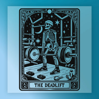 Skeleton Deadlift Gothic Design - Ready to Press - InkMerge DTF Transfer