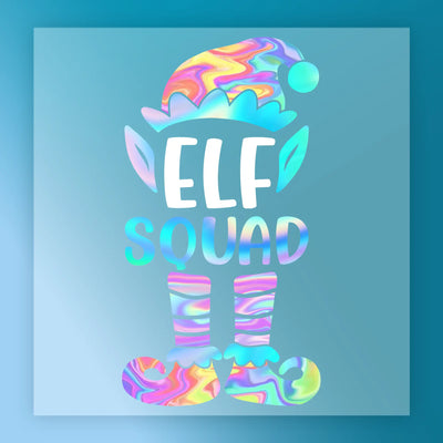 ELF Holographic Swirl - Ready to Press - InkMerge DTF Transfer