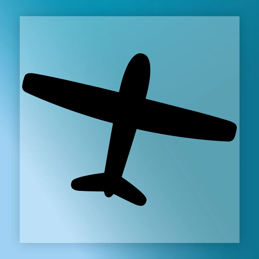 Airplane Silhouette Adventure DTF Transfer - InkMerge Heat Press Design