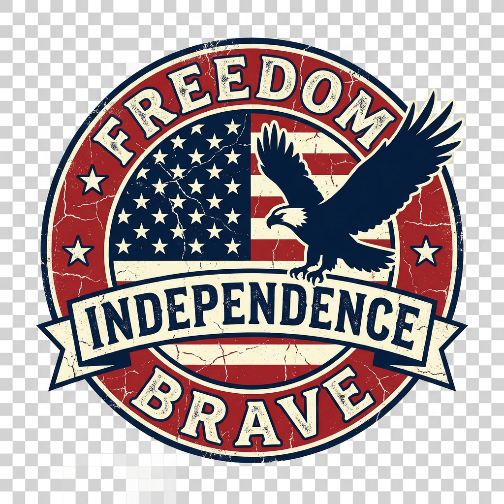 America Freedom Brave Independence Power DTF Design