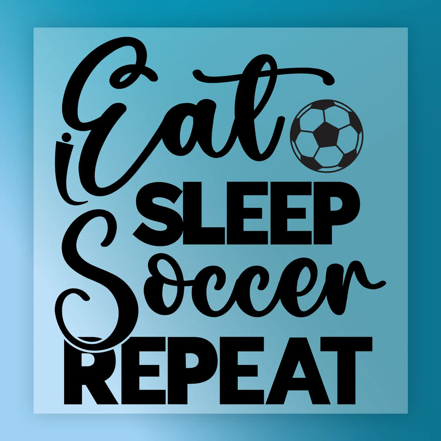 Eat Sleep Soccer Repeat Design DTF Transfer - InkMerge Heat Press Design