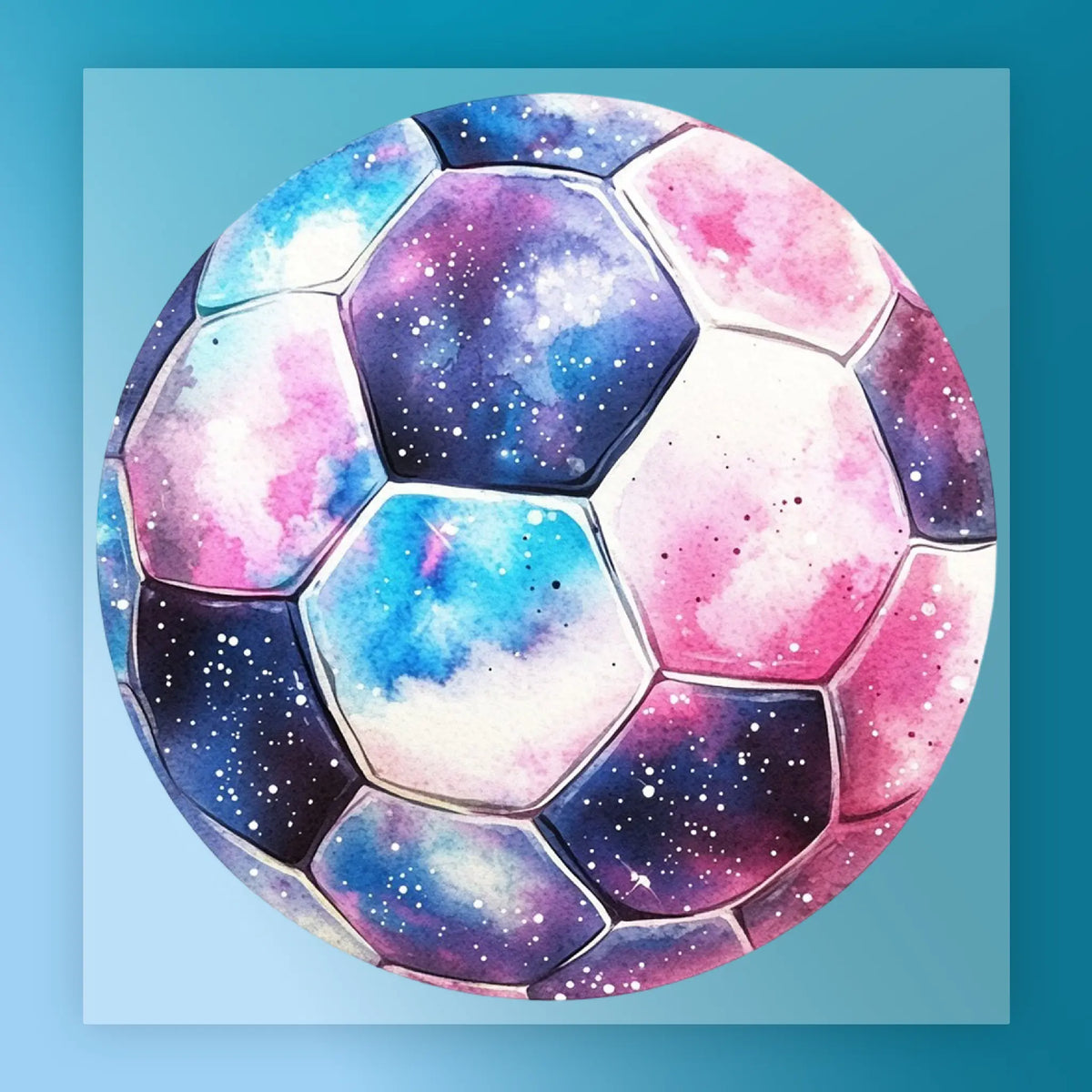 Galaxy Soccer Ball Art DTF Transfer - InkMerge Heat Press Design