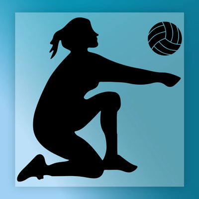 Volleyball Player Silhouette Empowerment - Ready to Press - InkMerge DTF Transfer
