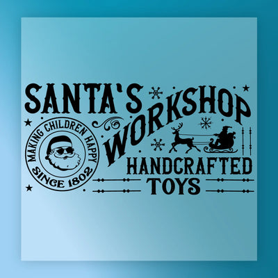 Santa's Workshop Vintage Christmas Decor - Ready to Press - InkMerge DTF Transfer