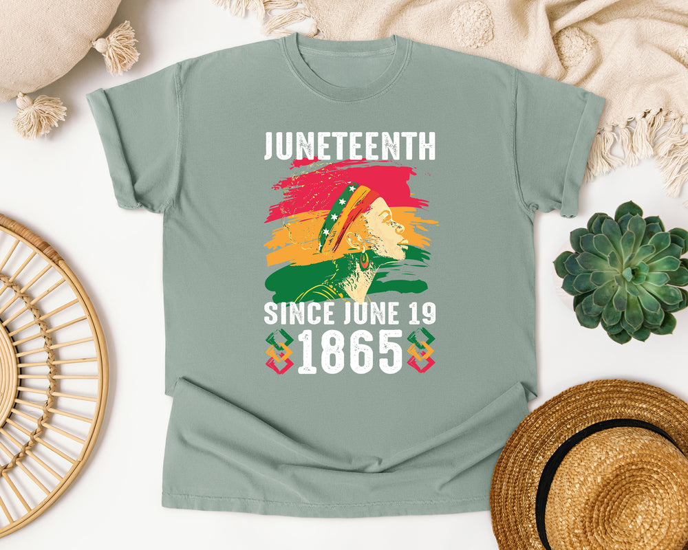 Juneteenth Since June 19 1865 graphic tee in Bay Comfort Colors 1717